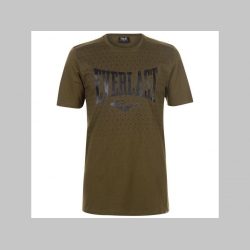Everlast olivové pánske tričko s čiernym logom, materiál 100%bavlna 